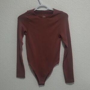 a new day Kids Long Sleeve Bodysuit - Reddish Brown